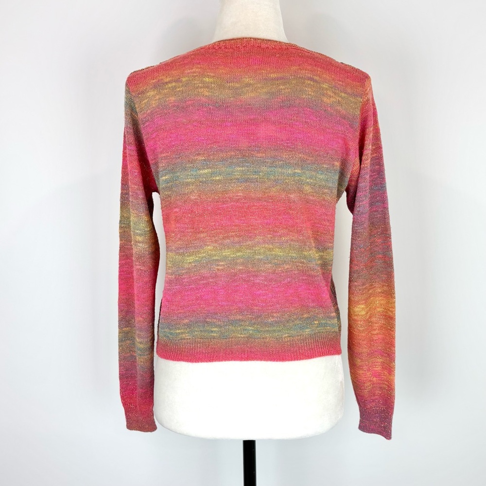 Multicolour and gold knit cardigan - Picture 6 of 8